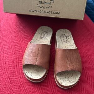 Kork-Ease Brown Leather Sandals